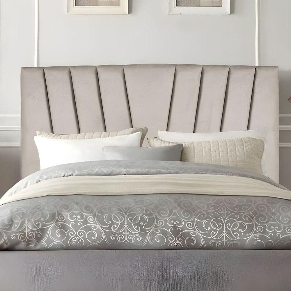 Cabeceira Solteiro Cama Estofada 90 Cm Lile Corino Bege