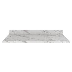 Tampo Para Balcão 120 Cm Cz3117 Marmore Branco Tecno Mobili Marmore Branco