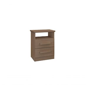 Mesa De Cabeceira Firenze 2 Gavetas Com Nicho - D` Doro Castanho