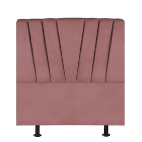 Cabeceira Estofada Cama Solteiro 100 Cm Ariel Suede Rosé