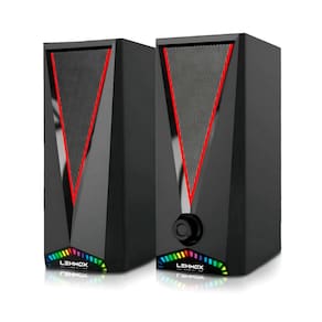 Caixa De Som Gamer Lehmox LEY-1874 Led RGB 5W*2 USB Para PC 1,5M Preto - LEY-1874