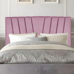 Cabeceira Solteiro Cama Estofada 90 Cm Lile Suede Rosa