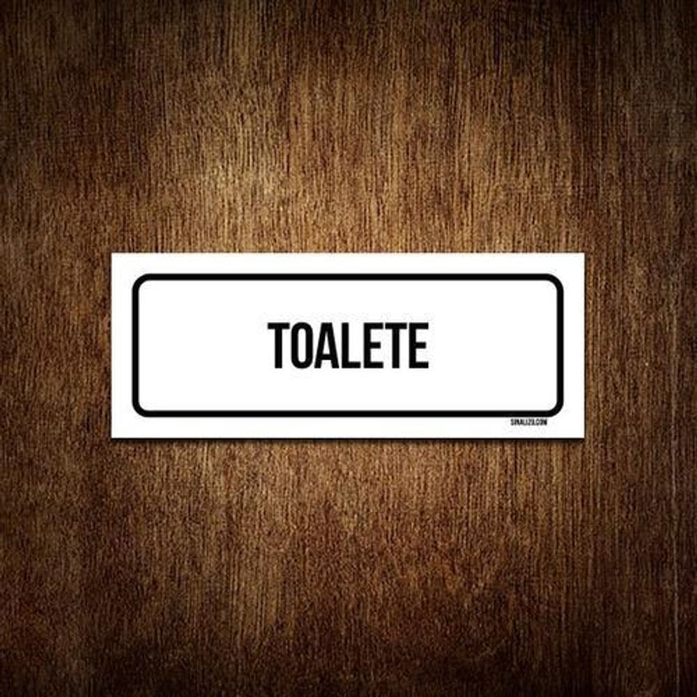 Placa Sinalização - Setor Toalete  23X9