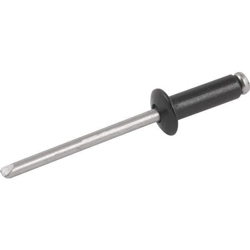 Rebite Alumínio Preto 4,0X12Mm 412 Com 1000 Peças - Vonder