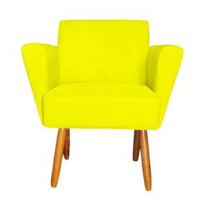 Poltrona Dora Sued Amarelo D`classe Decor