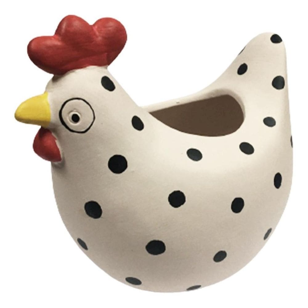 Galinha Estatueta Decorativa Semi Artesanal 13.5Cm