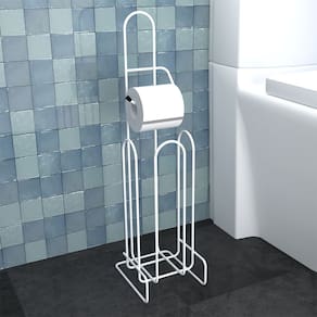 Porta Papel Higiênico de Chão Isabela Branco