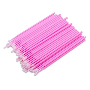 Kit 100 Aplicador Microbrush Bastão Fino Extensão De Cílios