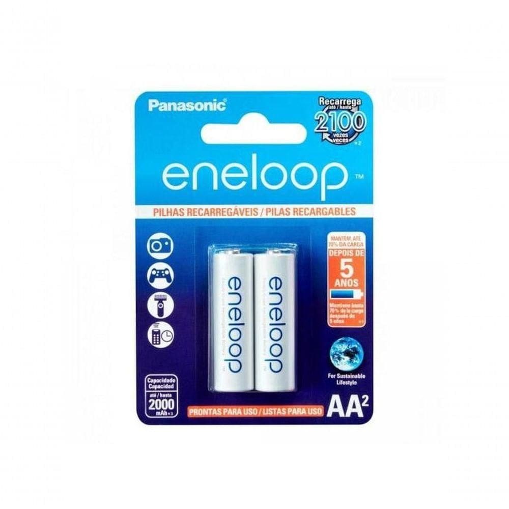Pilha Recarregável 1,2v Aa 2000mah Eneloop (c-2 Pilhas) Panasonic - Car - 2