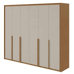 Guarda Roupa Casal Imperatore 3 Portas Amêndoa Clean Off White – Lopas