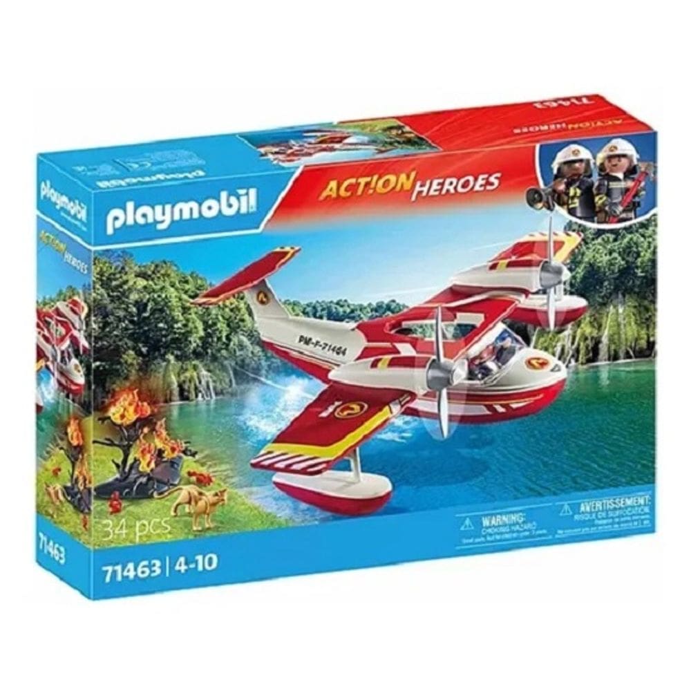 Playmobil Action Heróis Hidroavião Resgate dos Bombeiros – 34 peças
