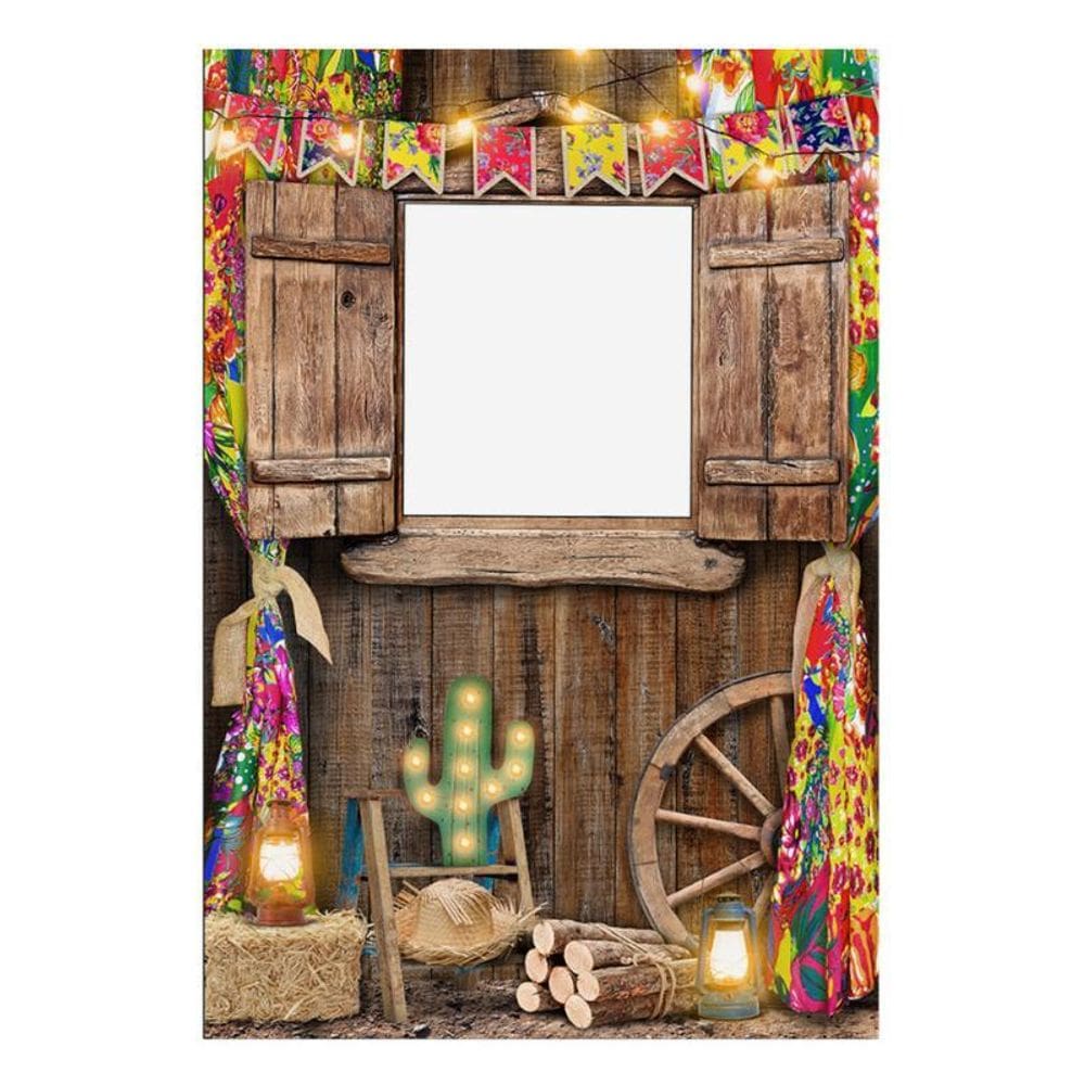Painel Decorativo Vazado Festa Junina Celeiro