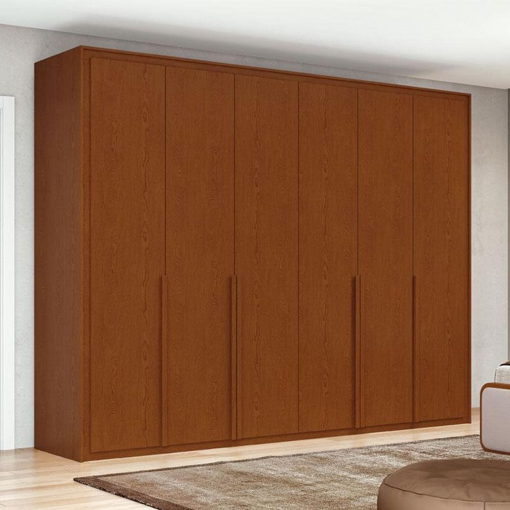 Guarda Roupa Casal Ambiente Imperatore 6 Portas Frassino com Kit Sapateira e Espelho – Lopas