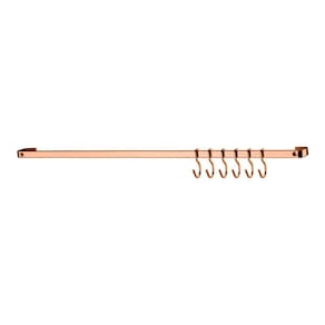 Barra de Parede Piatina 60cm com 6 ganchos Rosé Gold Future