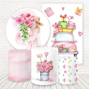 Kit 2 Painéis Capas Tecido Sublimado Meus 15 Anos Fkpc-1298