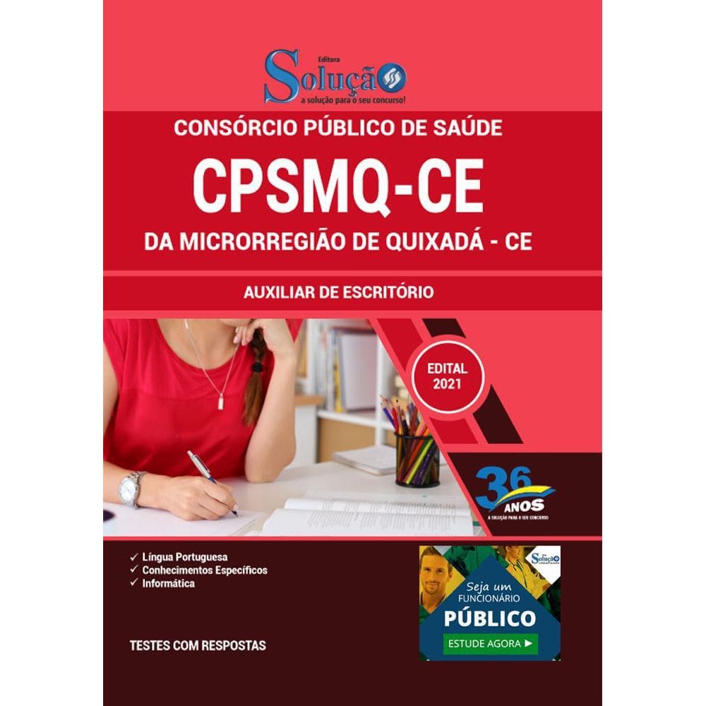 Apostila Concurso Cpsmq Ce - Auxiliar De Escritório