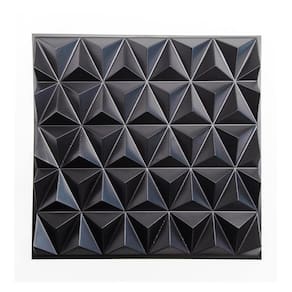 Kit 30 Placas Revestimento Parede Pvc 3D Triangulos Preto