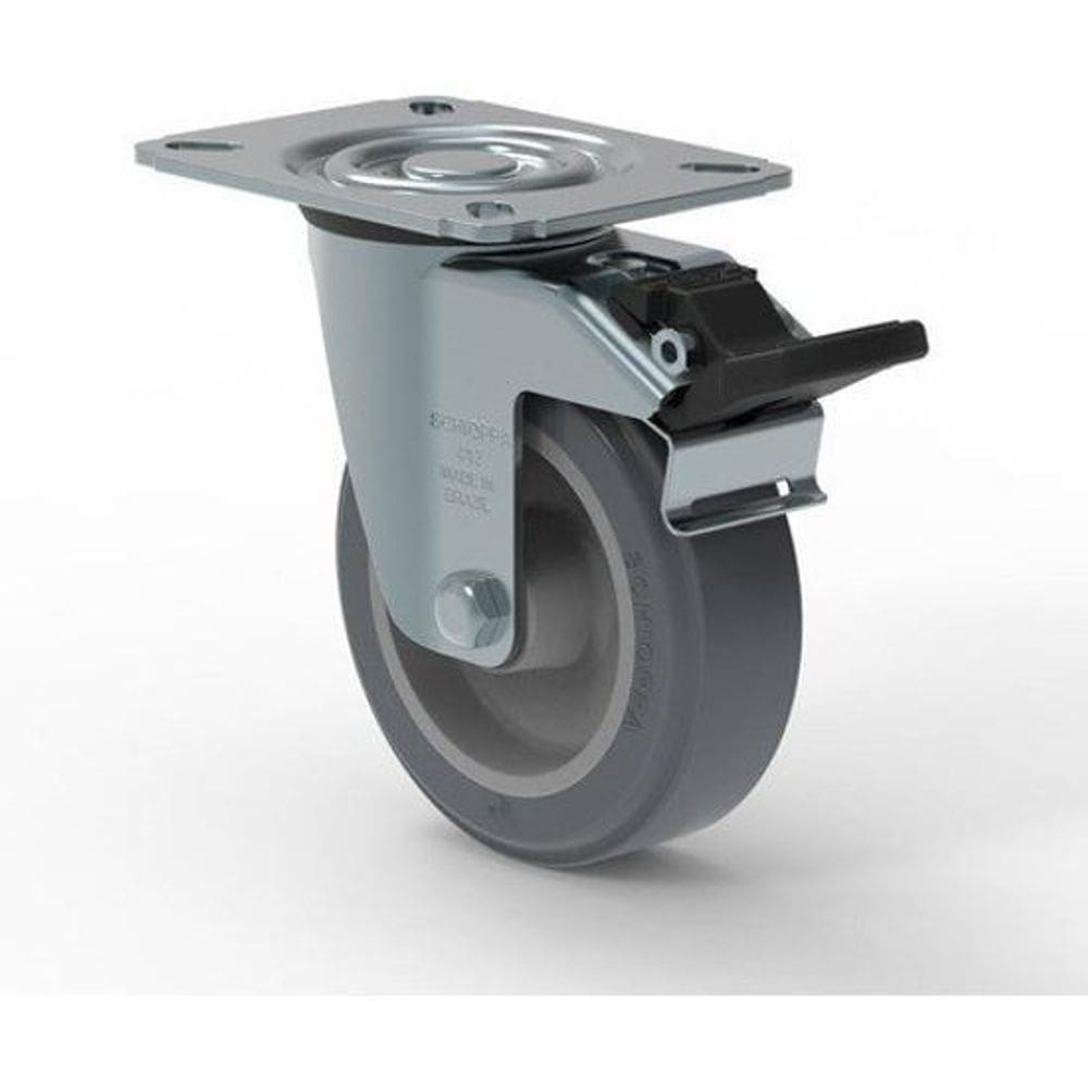 Rodízio Giratório Com Freio 4 Pol. 100Mm Suporta Até 65Kg