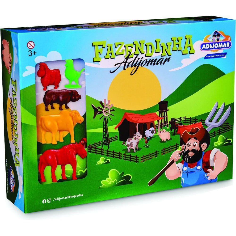 Brinquedo Fazendinha Adijomar Com Tabuleiro Completo