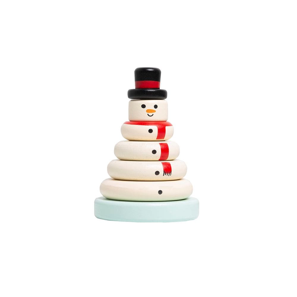 Conjunto de brinquedos empilháveis Pearhead Christmas Snowman para crianças