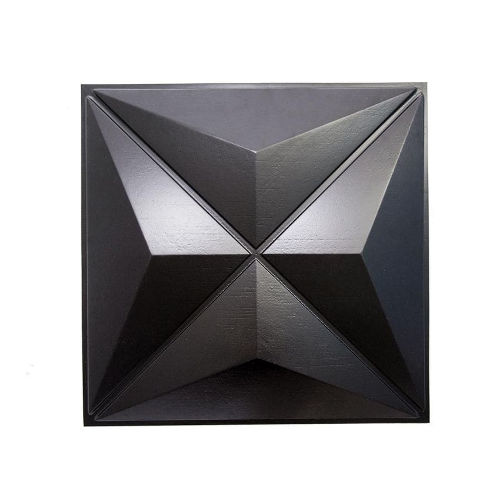 Kit 25 Placas Revestimento Parede Pvc Relevo Estrelar Preto
