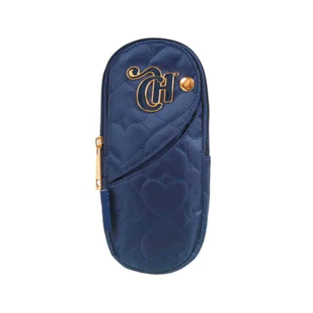 Necessaire Estojo Capricho Azul Escuro Material Escolar