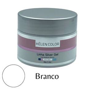 Gel Para Unhas De Gel Helen Color Linha Silver - Branco 35G