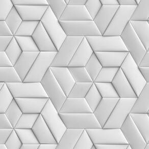 Papel De Parede 3D Hexagano Cinza Geometrico Adesivo Lavavel