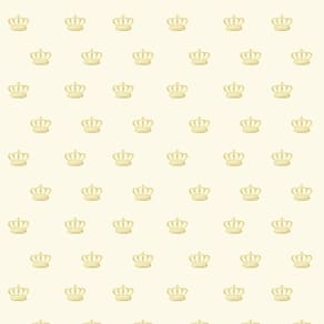 Papel De Parede Amarelo Com Coroa Dourada Infantil Adesivo