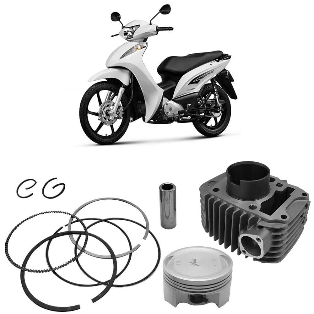Kit Cilindro Pistão e Anel Biz 125 2009 a 2025 Controlflex