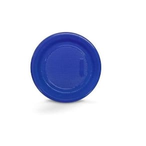 Prato Plástico Colorido 15Cm Para Festa Azul- 20Un
