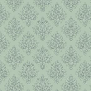 Papel De Parede Verde Opaco E  Desenho Preto Adesivo Lavavel
