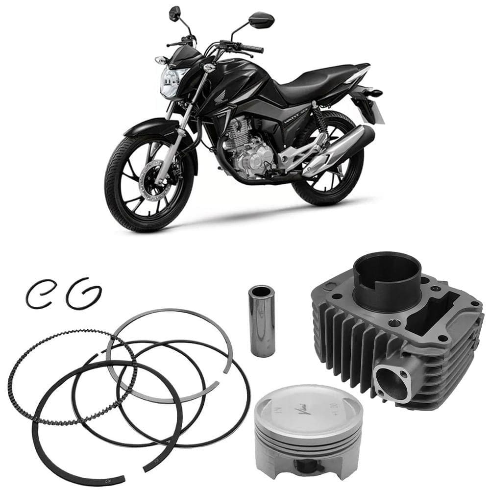 Kit Cilindro Pistão e Anel CG Titan Fan Start NXR 160 2016