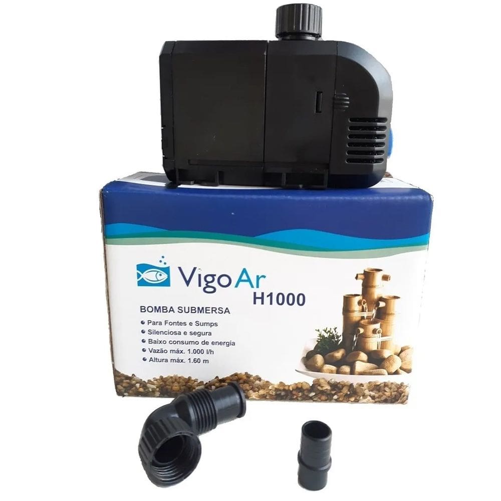 Bomba Submersa Para Fonte, Cascata, etc altura até 1,60m H1000 Vigo Ar