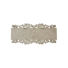 Placa Mdf Cru Artesanato Design Retangular Flores 40Cm
