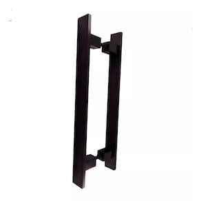 Puxador Porta Pivotante Inox Preto Reto Italy - 80 Cm