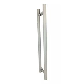 Puxador Para Portas Madeira / Vidro Tubular Branco - 40 Cm