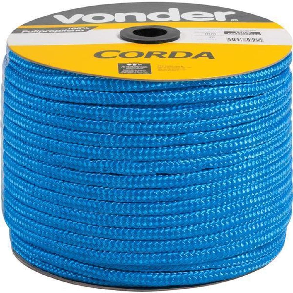 Corda Multifilamento Trançada 12,0Mm 8,0Kg 140 Metros Azul P