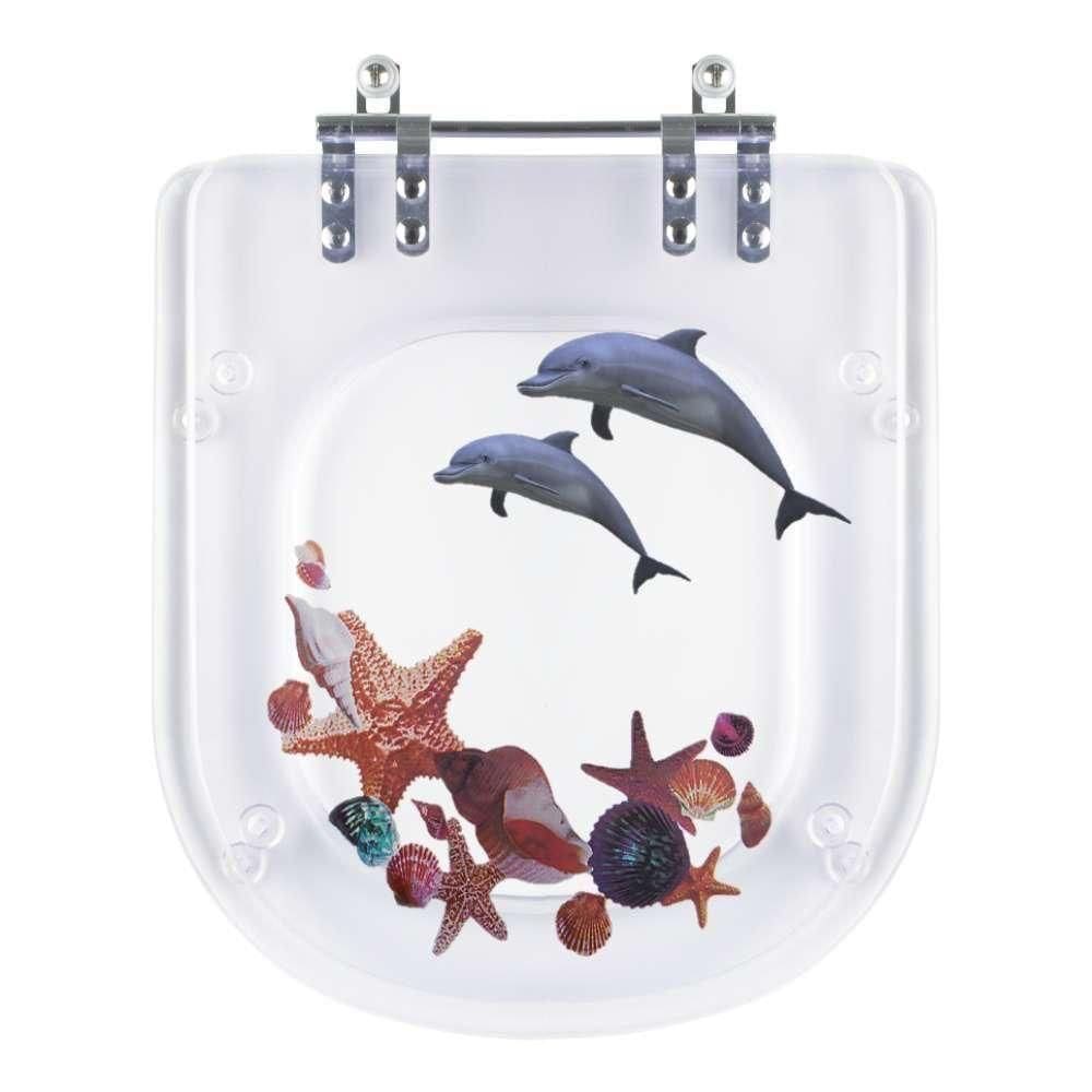 Tampa De Vaso Poliéster Decorada Golfinho E Conchas Etna Para Louça Icasa