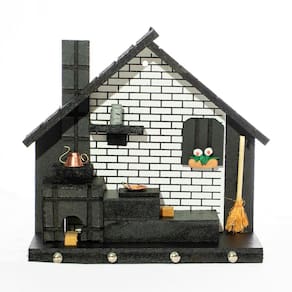 Porta Chaves de Parede Casinha Mineira Artesanal G Branco