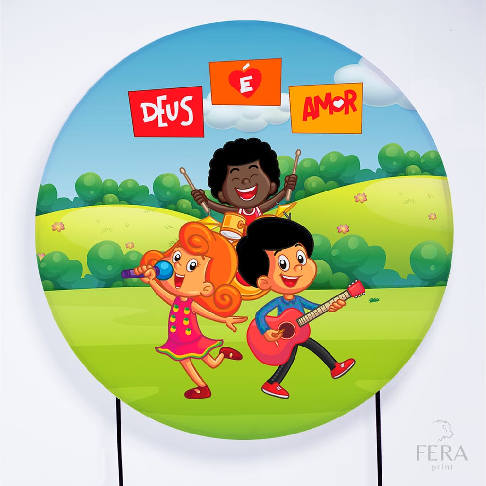 Painel Decorativo para Festa 1,50x1,50 metros Vesti Fácil com Elástico 3 Palavrinhas - Fera Print