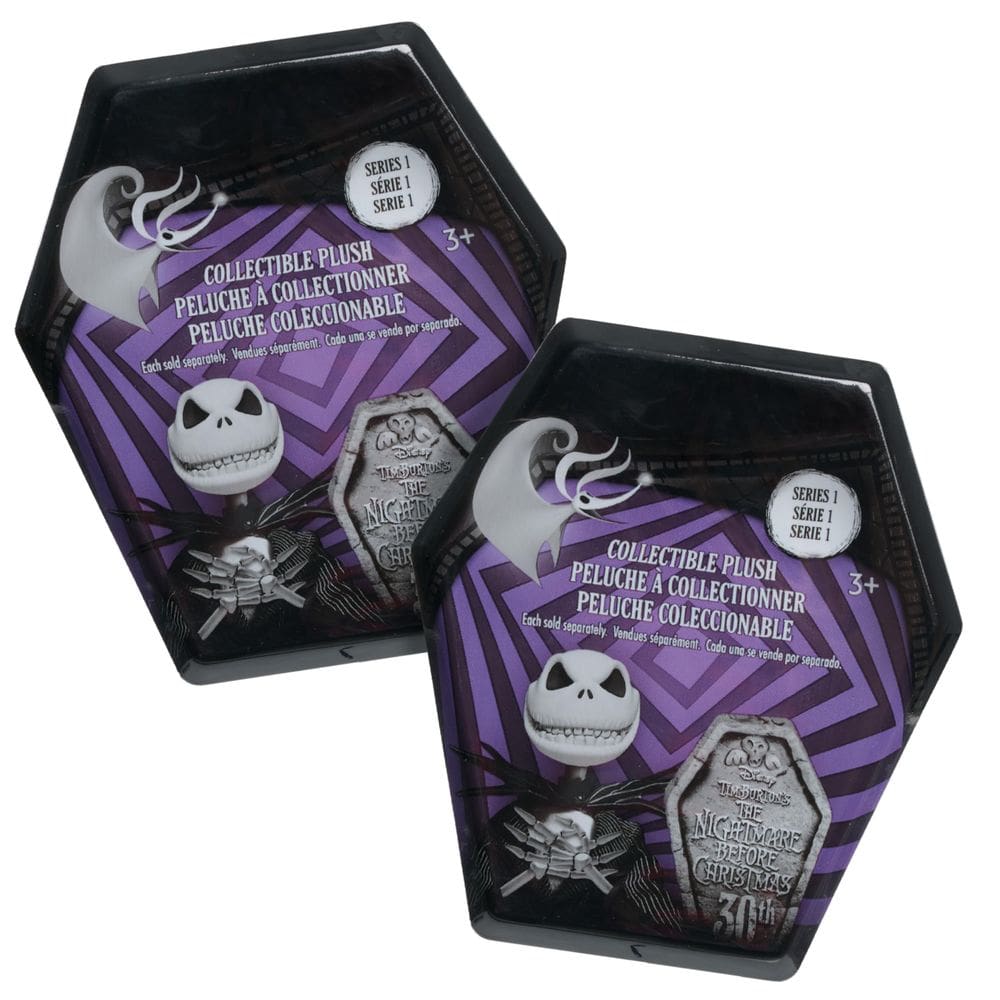Brinquedo de pelúcia Just Play The Nightmare Before Christmas, da Disney Tim Burton, pacote com 2
