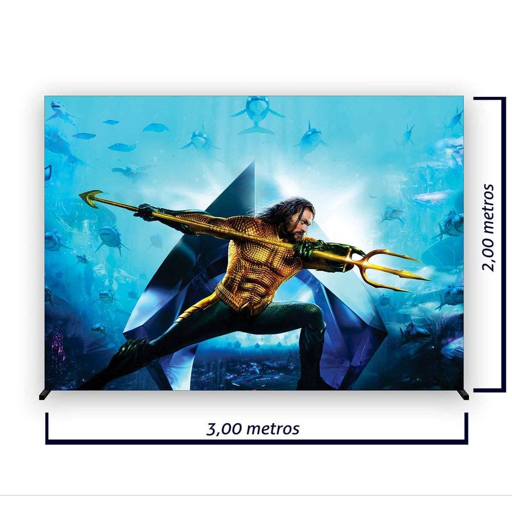 Painel de Festa Retangular Aquaman Várias Medidas - Fera Print