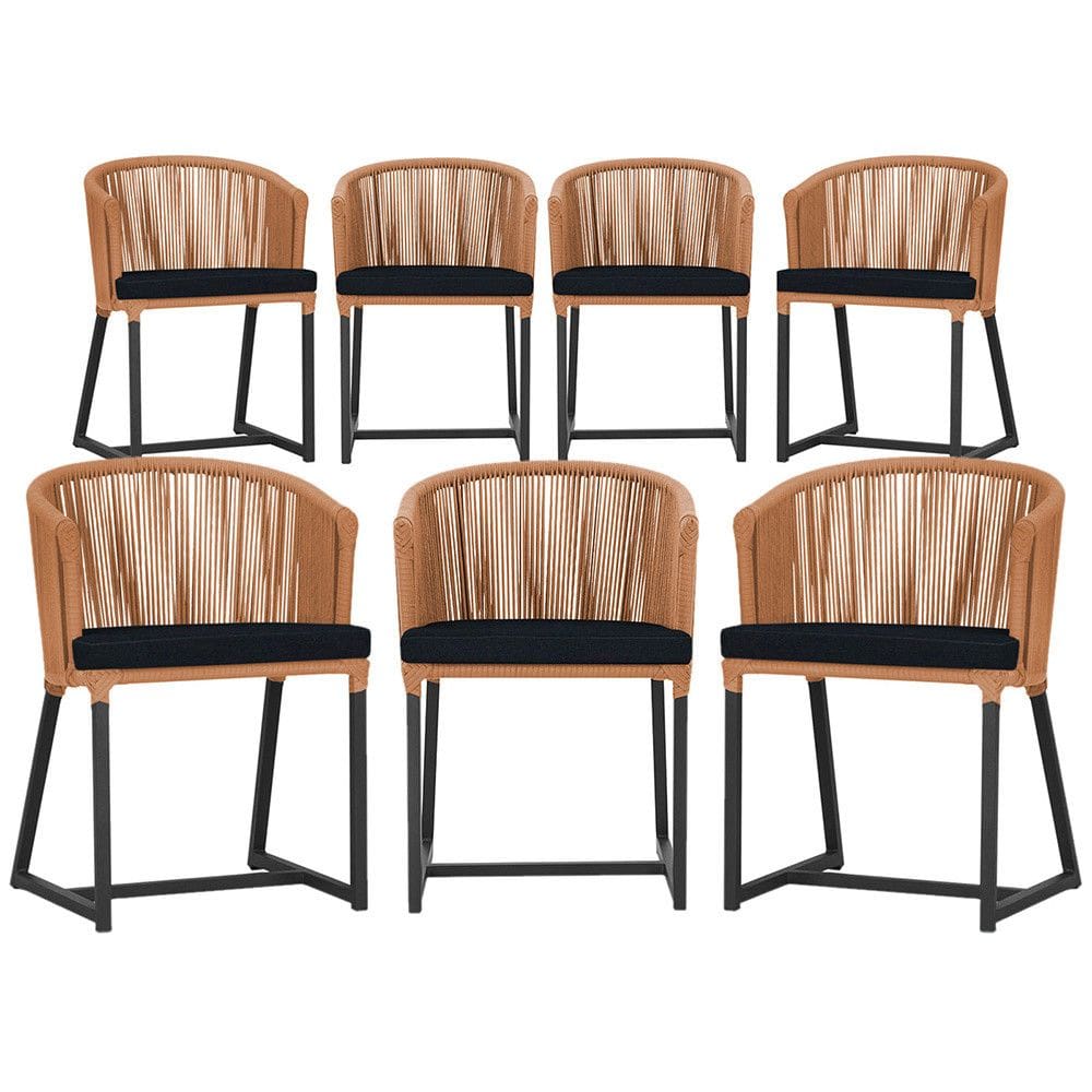 7 Cadeiras de Jantar Área Noronha em Alumínio