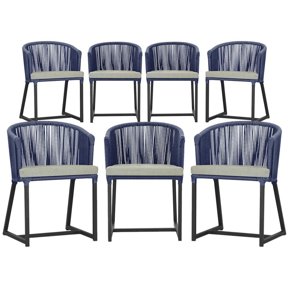 7 Cadeiras de Jantar Área Noronha em Alumínio