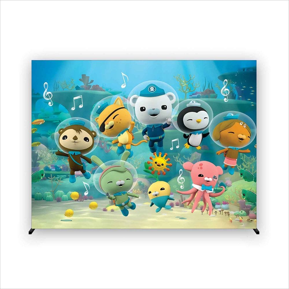 Painel de Festa Retangular Octonautas 4,00x2,80 metros - Fera Print