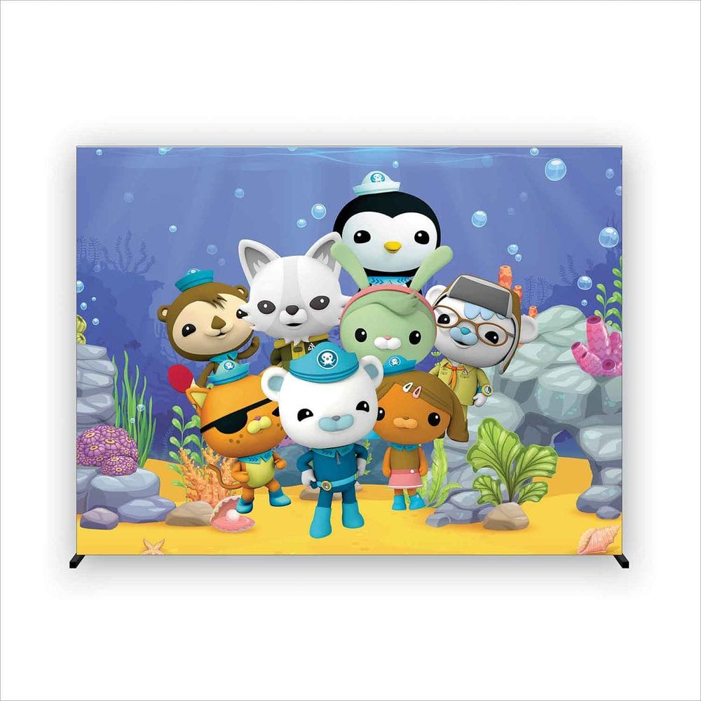 Painel de Festa Retangular Octonautas 4,00x3,00 metros - Fera Print