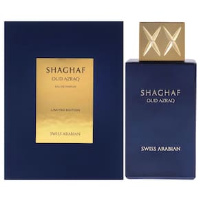 Perfume da Arábia Suíça Shaghaf Oud Azraq EDP 75mL para unissex