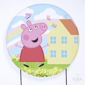 Painel Decorativo para Festa 1,30x1,30 metros Vesti Fácil com Elástico Peppa Pig - Fera Print