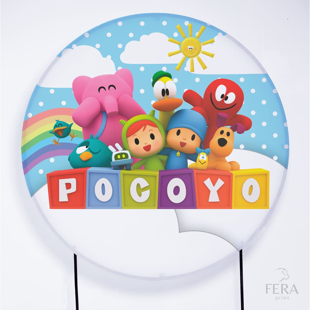Painel Decorativo para Festa 1,30x1,30 metros Vesti Fácil com Elástico Pocoyo - Fera Print